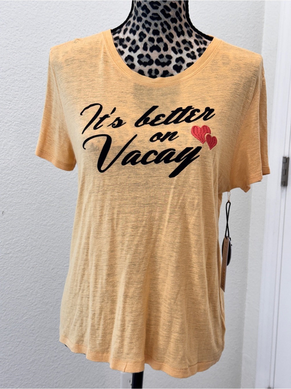 Society Amuse Soft Yellow Crewneck Tee - Picture 2 of 7